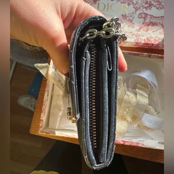 Dior Cannage Wallet On Chain - Picture 4 of 12